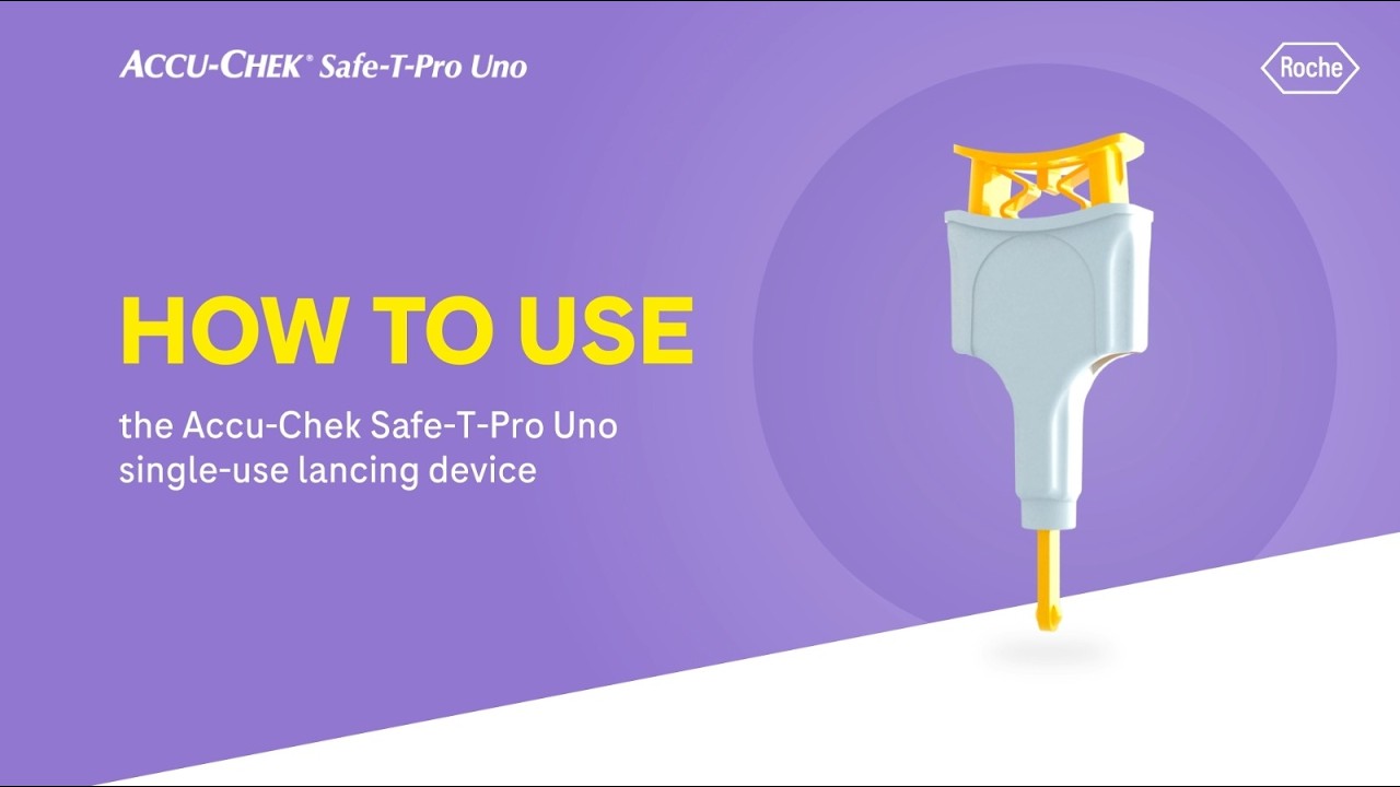 How to use the Accu-Chek Safe T Pro Uno single-use lancing device